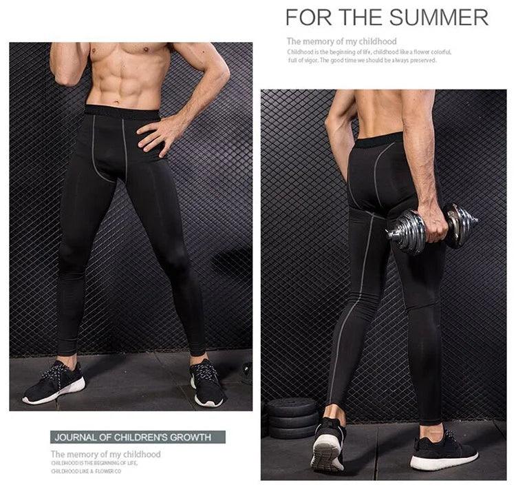 Leggings de Compressão Masculina, Calças Justas de Ginástica, Basquete