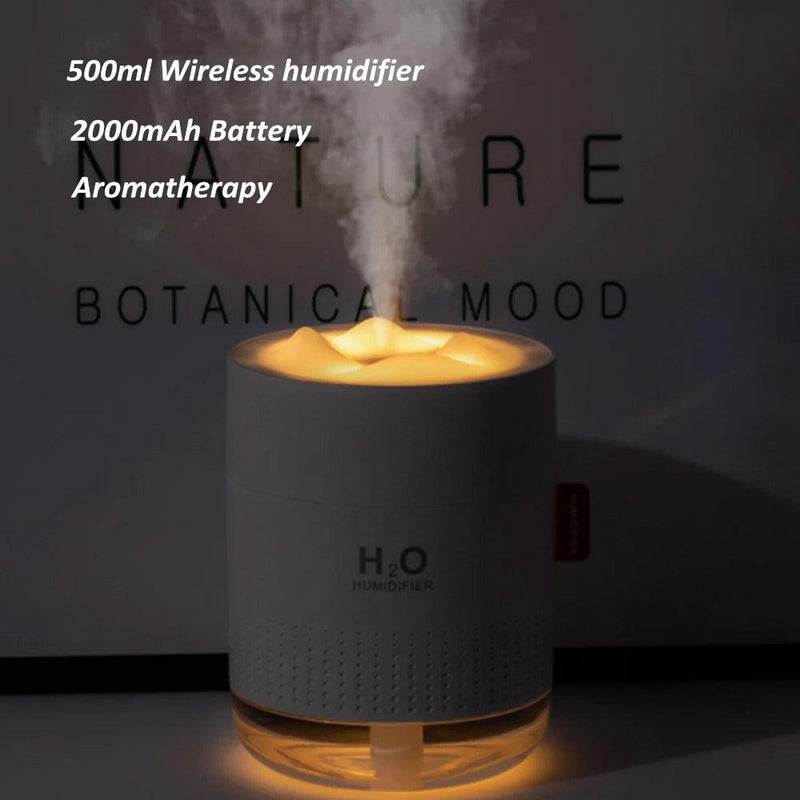 Umidificador de ar sem fio usb portbale aroma difusor 2000mah bateria recarregável