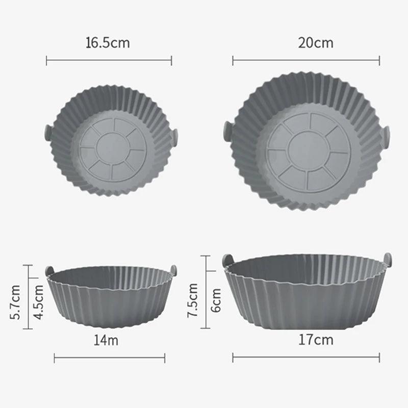 Cesta De Silicone Reutilizável Airfryer, Bandeja De Cozimento De Forno