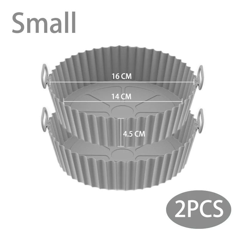 Cesta De Silicone Reutilizável Airfryer, Bandeja De Cozimento De Forno