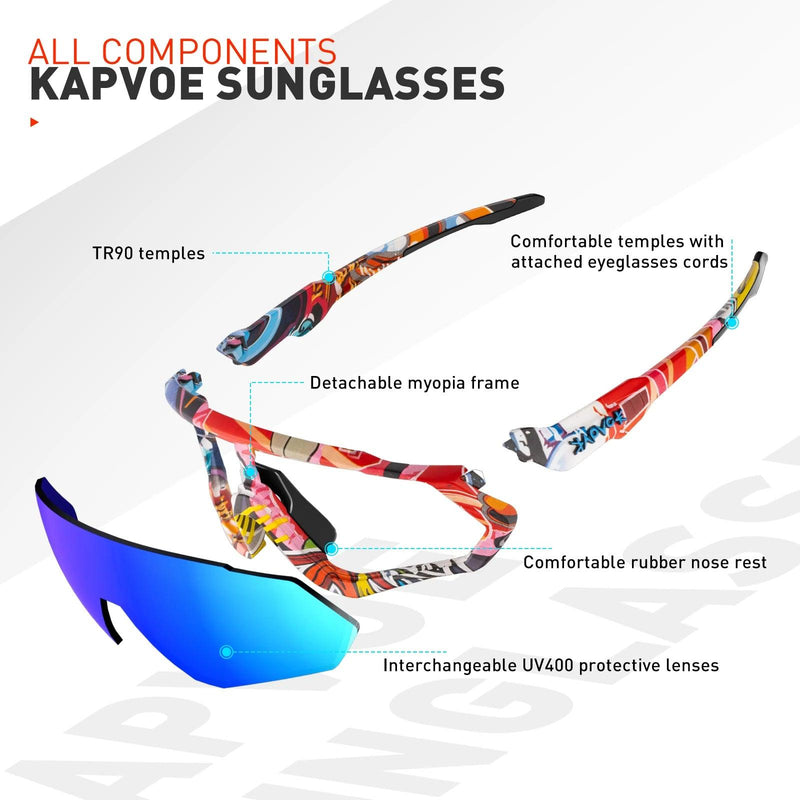 Kapvoe-Óculos polarizados MTB UV400