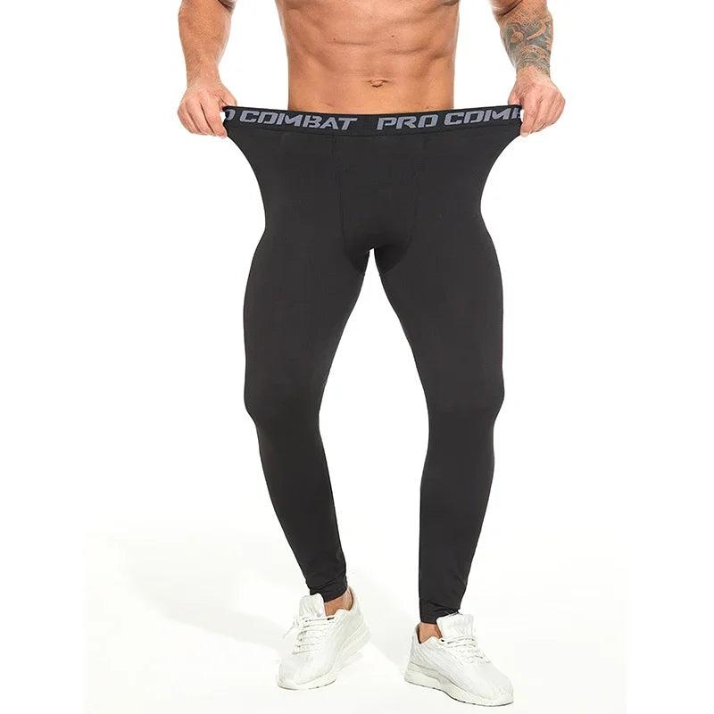 Leggings de Compressão Masculina, Calças Justas de Ginástica, Basquete