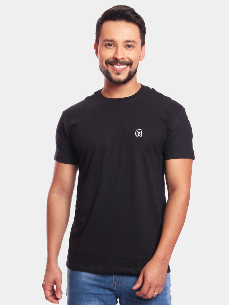 Camiseta Masculina Camisa Bordada 100% Algodão Premium Fio 30.1