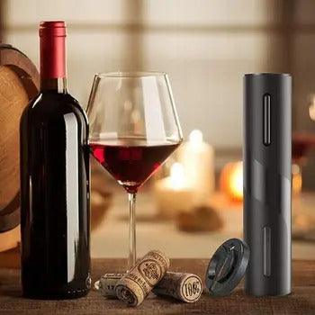 ABRIDOR DE VINHO AUTOMÁTICO SACA ROLHAS ELÉTRICO A PILHAS ELEGANTE E FUNCIONAL