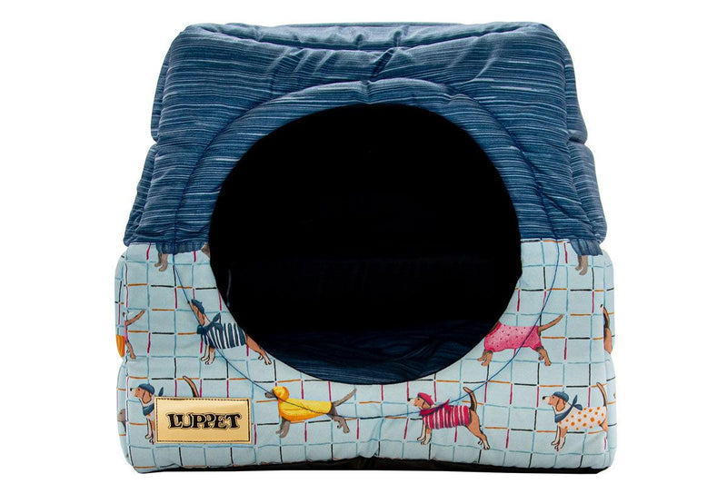 Cama Iglu e Toca Para Cachorro Impermeável Luppet Azul Pets (LP7021-02)