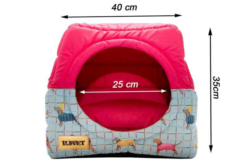 Cama Iglu e Toca Para Cachorro Impermeável Luppet Rosa Pets (LP7021-01)