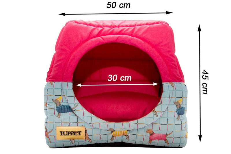 Cama Iglu e Toca Para Cachorro Impermeável Luppet Rosa Pets (LP7021-01)