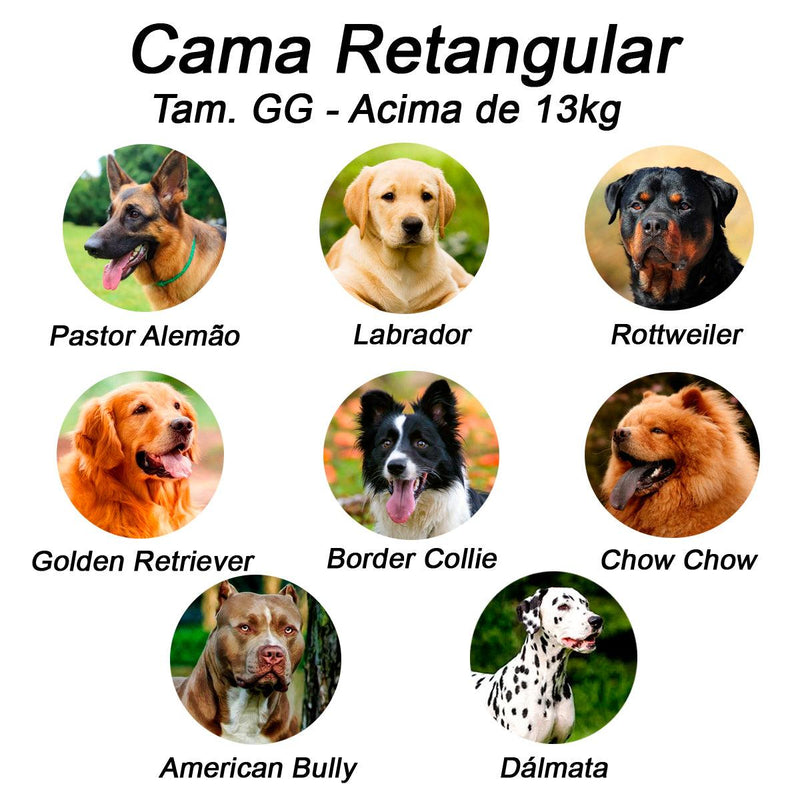 Cama Retangular para Cachorro ou Gato Luppet Luxo Pequeno Príncipe Tamanho:GG (