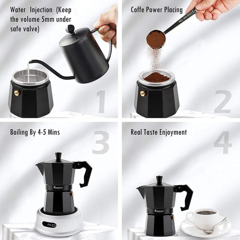 CAFETEIRA ITALIANA BLACK PLUS CAFE EXPRESSO MANUAL MOKA 3 XICARAS PREMIUM PRETA