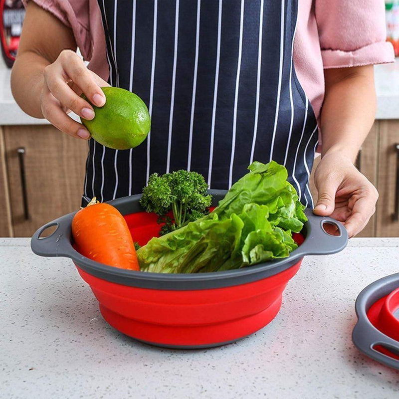 ESCORREDOR MACARRAO ALIMENTOS RETRATIL EM SILICONE ARROZ LEGUMES SALADA PORTÁTI